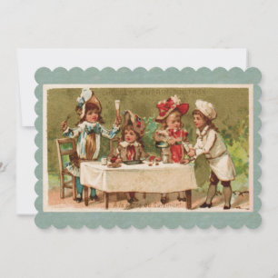 Vintage French Children Afternoon Tea Invitation