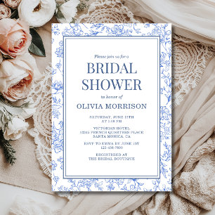 Vintage French Chinoiserie Victorian Bridal Shower Invitation