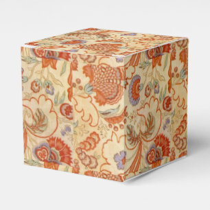 Vintage French Chintz Floral Antique Terracotta Favour Box