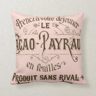 Vintage French Chocolate American MoJo Pillows