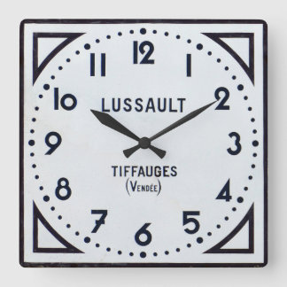 Vintage French Clock. Square Wall Clock