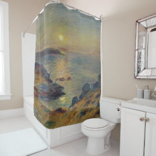 Vintage French Coastal Seascape by Renoir Shower Curtain