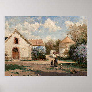 Vintage French Country Antique Cottage Poster