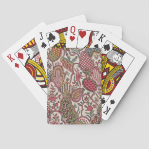Vintage French Country Floral Bird Chintz Art Playing Cards