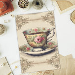 Vintage French Country Floral Tea Cup Tissue Paper<br><div class="desc">Immerse yourself in the charm of French country living with our Vintage French Country Floral Tea Cup Tissue Paper. This exquisite tissue paper features intricate floral designs reminiscent of a quaint French countryside garden. Perfect for adding a touch of elegance to your gift wrapping, this tissue paper enhances the presentation...</div>