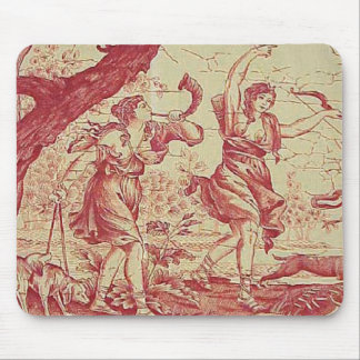 Vintage French Country Red Toile Mousepad