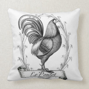 Vintage French Country Rooster Cushion