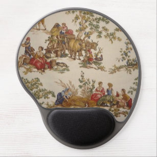 Vintage French Country Toile Gel Mousepad