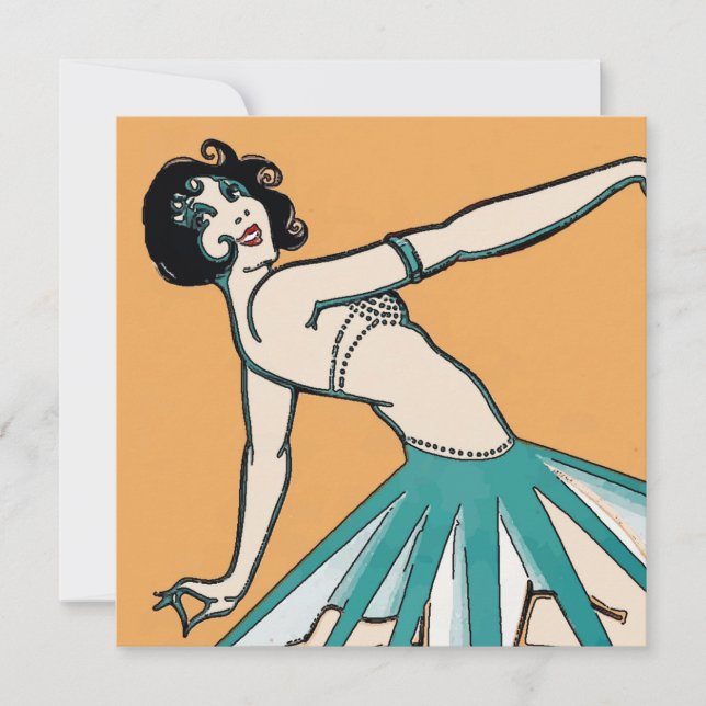 Vintage French Dancer  Cards (Front)