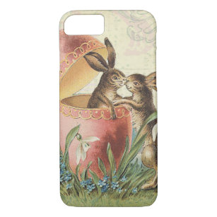 Vintage French Easter bunnies Case-Mate iPhone Case