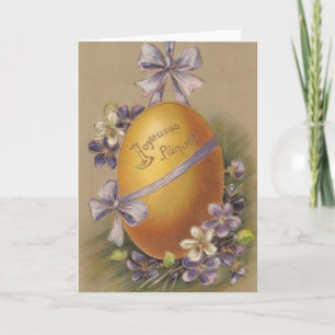 Vintage French Easter Greeting Card