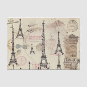 Vintage French Effiel Tower Decoupage Tissue Paper