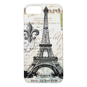 Vintage French Eiffel Tower iPhone 7 case