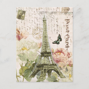 Vintage French Eiffel Tower postcard