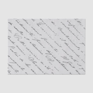 Vintage French Elegant Script Tissue Paper