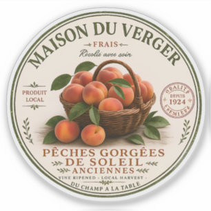 Vintage French Farmers Market Peaches