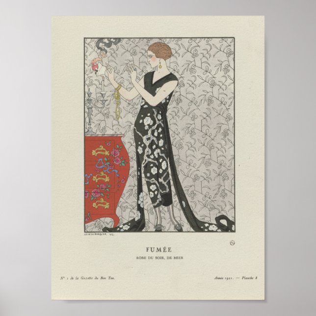 Vintage French Fashion Illustration Poster (Front)