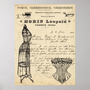 Vintage French Fashion Poster