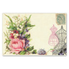 Vintage French Floral Dress Forms Tissue Paper