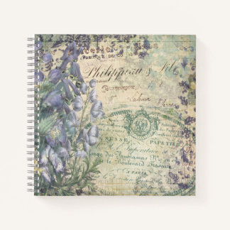 Vintage French Floral Ephemera Notebook or Journal