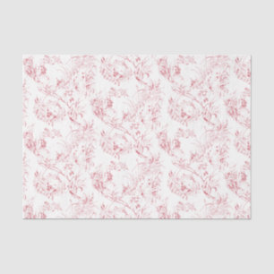 Vintage French Floral Fantasy Toile-Pink Tissue Paper