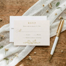 Vintage French Floral Gold & Cream Wedding