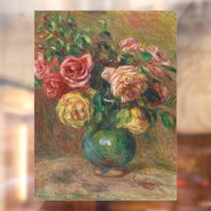 Vintage French Floral Oil Painting by Renoir