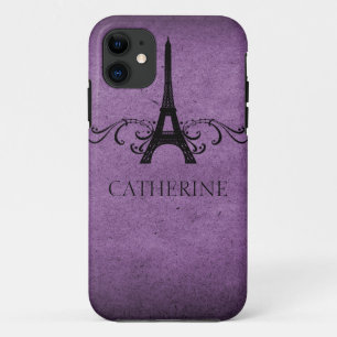 Vintage French Flourish iPhone 5 ID Case, Purple 11 Case