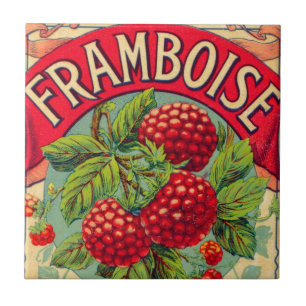 Vintage French Framboise (Raspberry) Tile