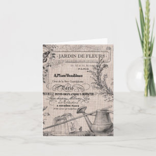Vintage French Garden notecard