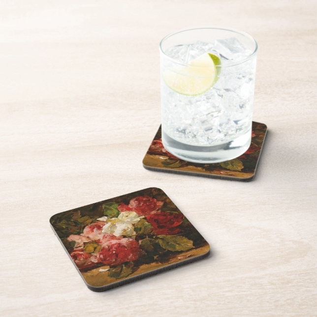 Vintage French Georges Jeannin Roses III Coaster (Right Side)