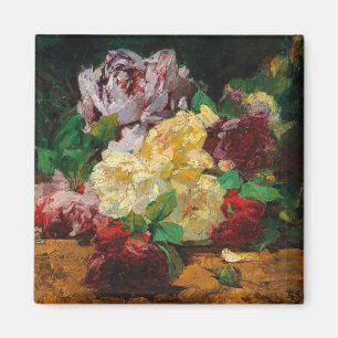 Vintage French Georges Jeannin Roses Magnet