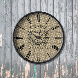 Vintage French Grain Sac Clock