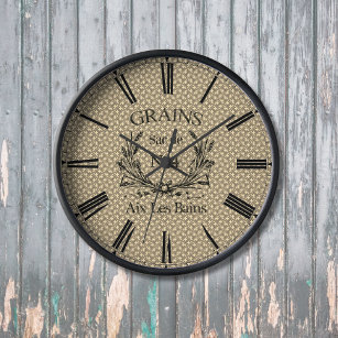 Vintage French Grain Sac Clock
