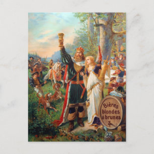 Vintage French Grande Brasserie Beer Advertisement Postcard
