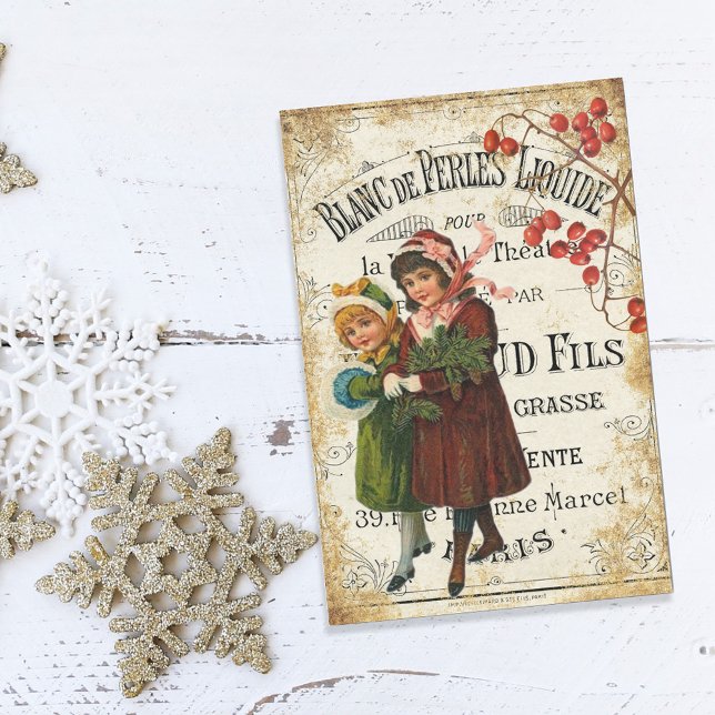 Vintage French Holiday Decoupage Craft Tissue Paper (Creator Uploaded)