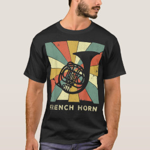 Vintage French Horn Player Music Retro1 T-Shirt