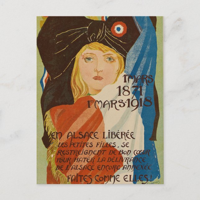 Vintage French Illustration Postcard (Front)