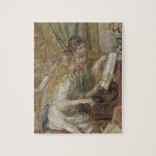 Vintage French Impressionist Piano Girls Art Jigsaw Puzzle