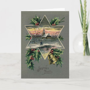 Vintage French Joyeux Noel Christmas Card