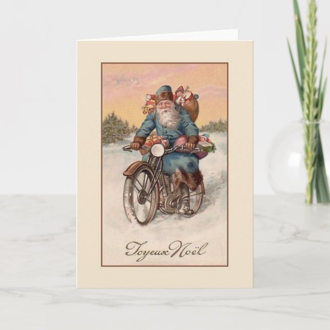 Vintage French Joyeux Noël Christmas Card (Front)