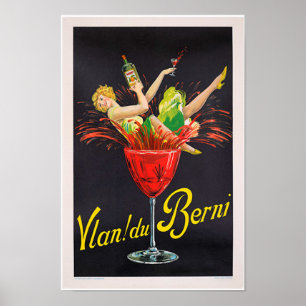 Vintage French Liqueur Alcohol Art Deco Poster