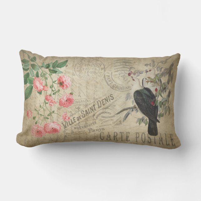 Vintage french lumbar cushion (Front)