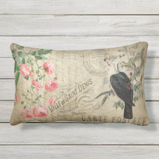 Vintage french lumbar cushion