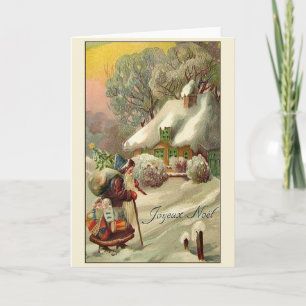 Vintage French Merry Christmas Card