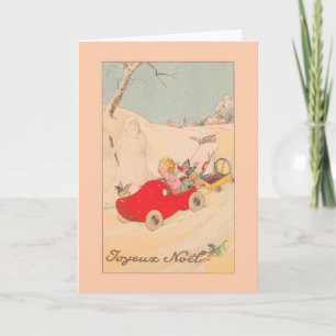 Vintage French Merry Christmas Card