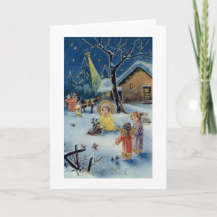 Vintage French Merry Christmas Card