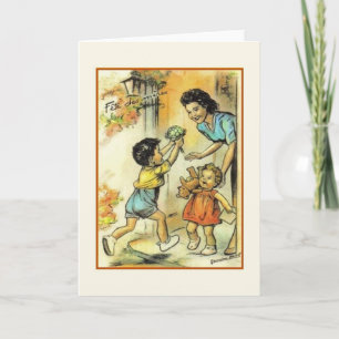 Vintage French Mother's Day Greeting Card