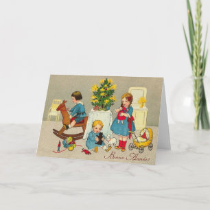 Vintage French New Year Greeting Card