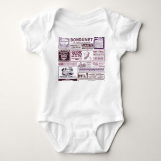 Vintage French Newspaper Ads 1910 Baby Bodysuit